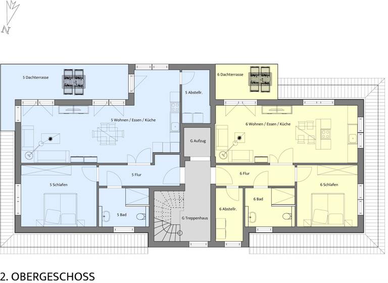 Penthouse zum Kauf 288.400 € 2 Zimmer 64,1 m²<br/>Wohnfläche 2.<br/>Geschoss Klein Heidorn Wunstorf 31515