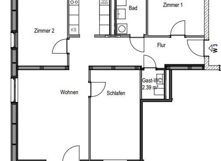 Wohnung zur Miete 1.100 € 4 Zimmer 102,3 m² EG St.-Franziskus-Straße 6 Eggolsheim 91330