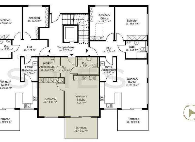 Wohnung zum Kauf - Erstbezug provisionsfrei 256.000 € 2 Zimmer 54,6 m² Elmendorf Bad Zwischenahn 26160