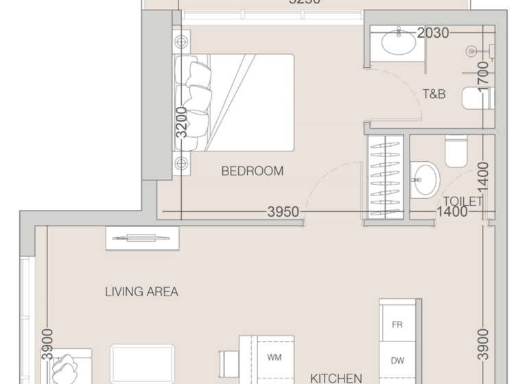 Wohnung zum Kauf provisionsfrei 207.269 € 2 Zimmer 61 m²