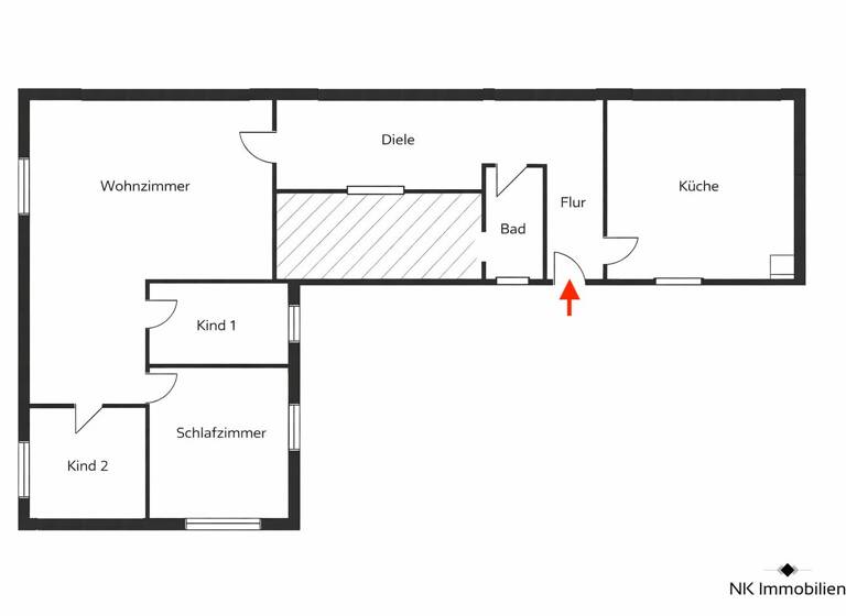 Wohnung zur Miete 572 € 4 Zimmer 104 m² EG Feldweg 6 Eilenburg 04838