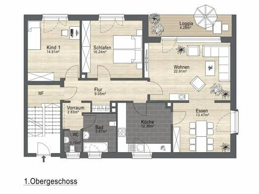 Wohnung zum Kauf 209.000 € 4 Zimmer 103,4 m² 1. Geschoss Sperberweg Hammerweg Weiden in der Oberpfalz 92637