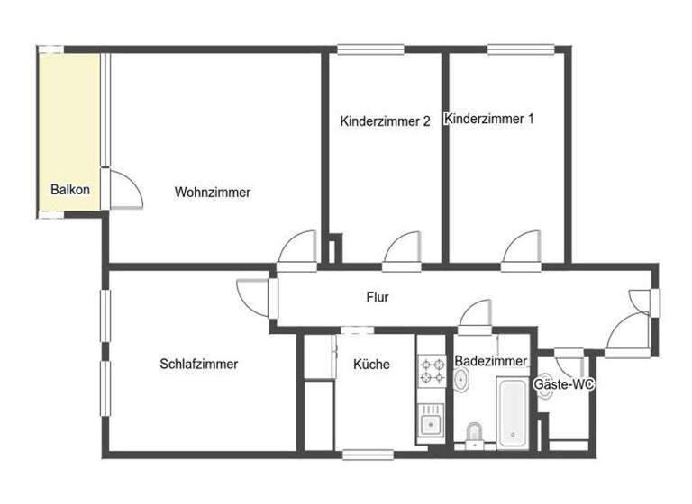 Wohnung zum Kauf 269.000 € 4 Zimmer 82,3 m² 2. Geschoss Bensheim 64625