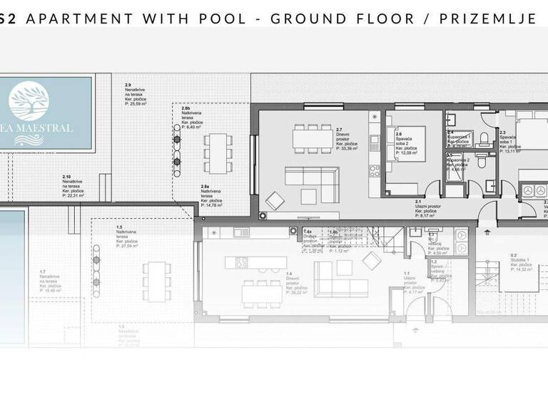 Wohnung zum Kauf 399.400 € 3 Zimmer Vodice 22211