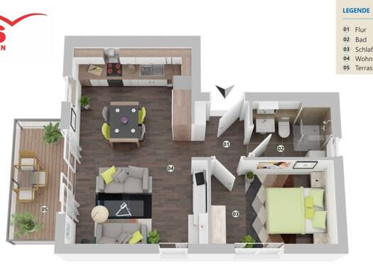 Wohnung zum Kauf - Erstbezug 245.000 € 2 Zimmer 47,5 m² Dachgeschoss Fürstenwalde Fürstenwalde 15517