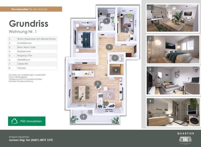 Wohnung zum Kauf provisionsfrei 327.060 € 3 Zimmer 90,9 m² Urweiler St. Wendel 66606