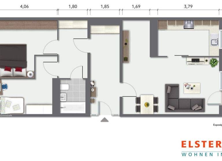Wohnung zur Miete 469 € 3 Zimmer 80 m² 1. Geschoss Leuchtenburgstraße 8/201 Bieblach-Ost Gera 07552