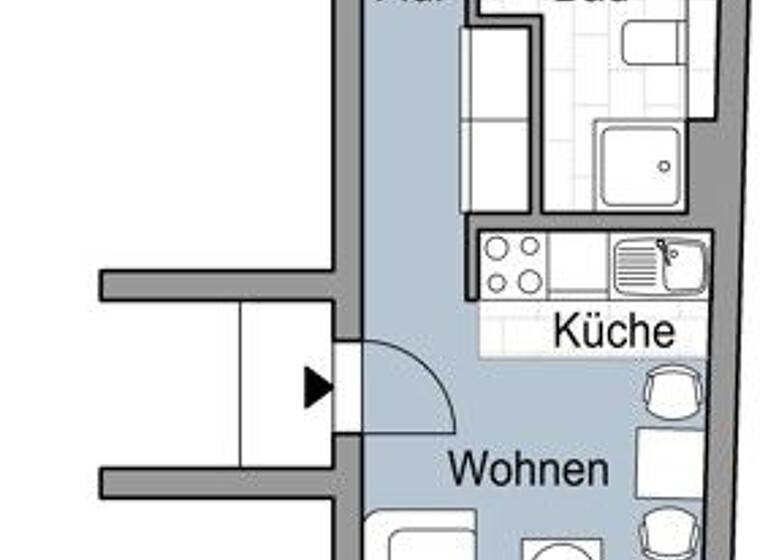 Wohnung zur Miete 495 € 2 Zimmer 31 m² frei ab 02.05.2026 Nürnberger Str. 9 Zentrum-Südost Leipzig 04103