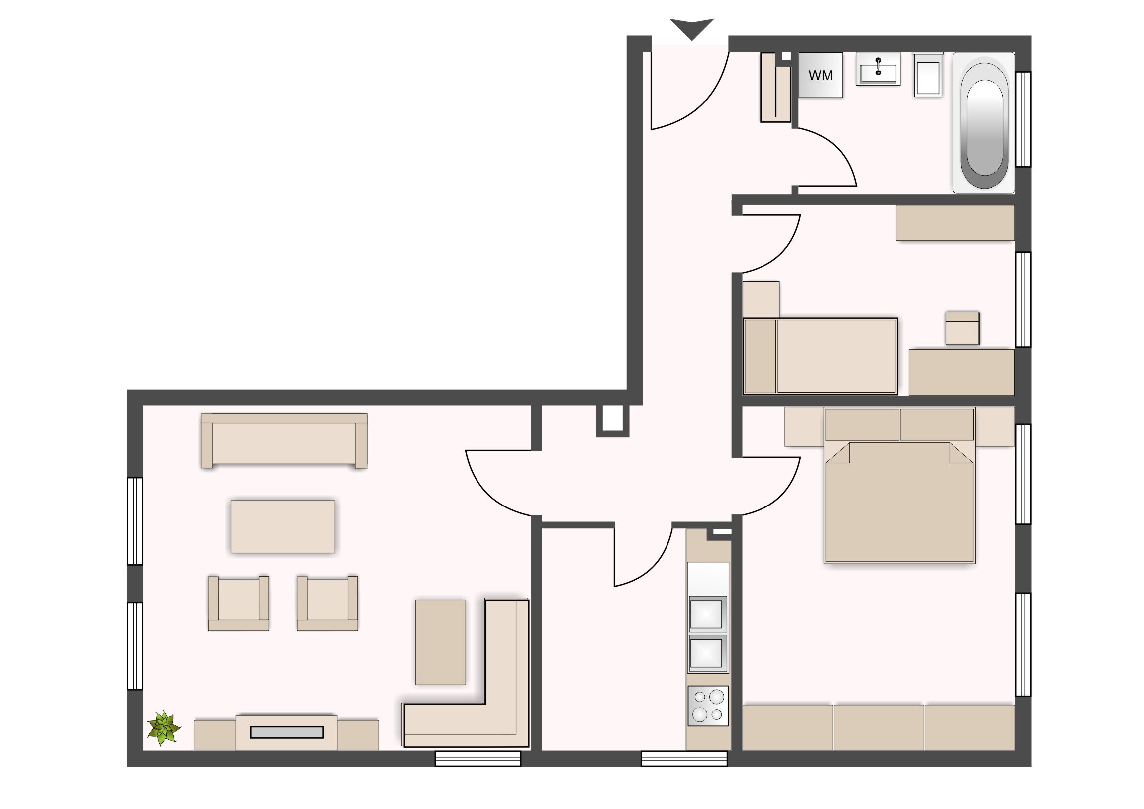 Wohnung zur Miete 385 € 2,5 Zimmer 64 m²<br/>Wohnfläche 1.<br/>Geschoss Lengefelder Straße 7 Korbach Korbach 34497