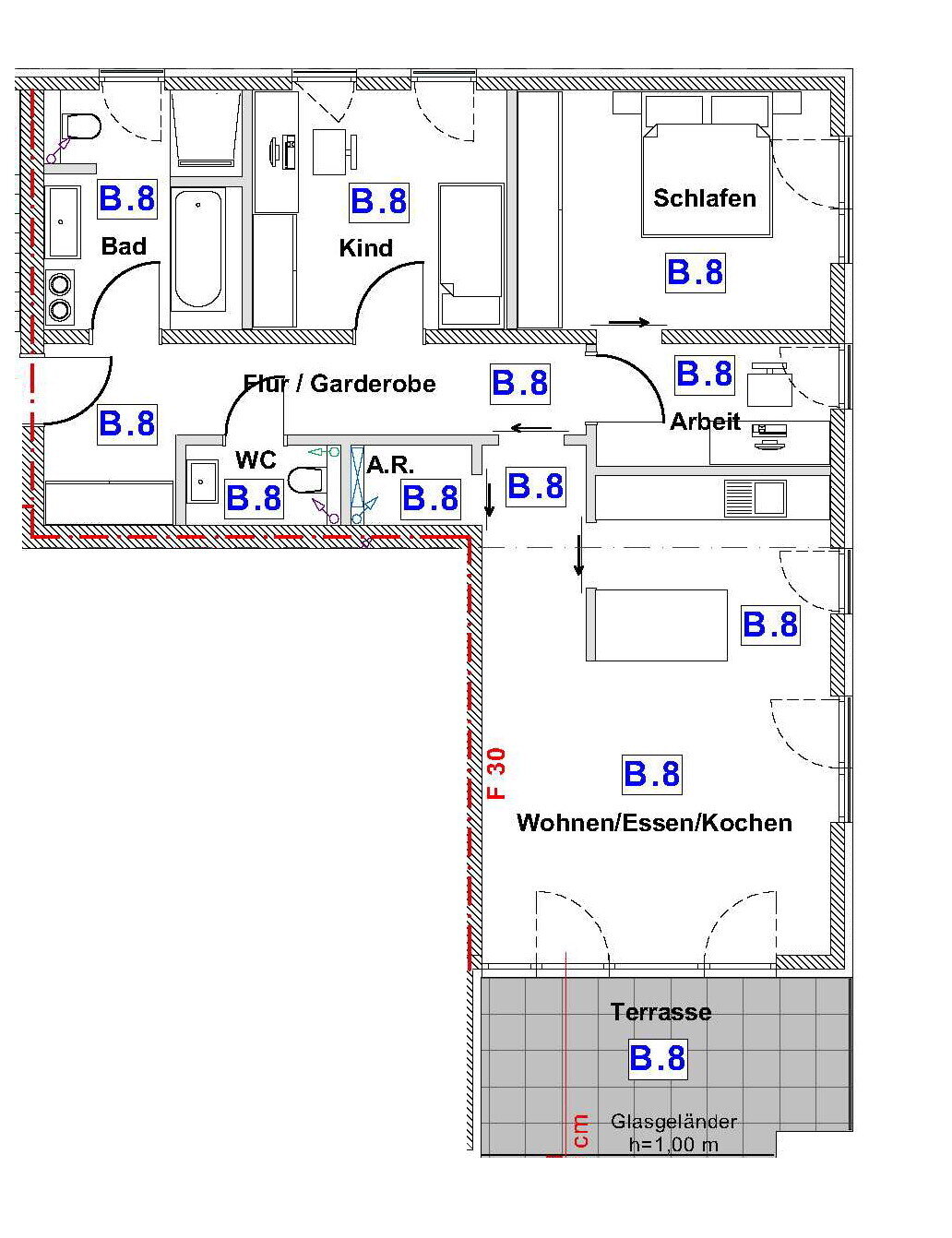 Wohnung zur Miete 1.034 € 4 Zimmer 93,7 m²<br/>Wohnfläche 1.<br/>Geschoss 01.04.2025<br/>Verfügbarkeit Stadtkern Kamp-Lintfort 47475