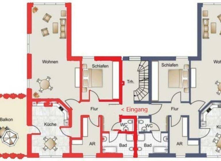 Wohnung zur Miete 901 € 2,5 Zimmer 106 m² 1. Geschoss Sienstr.1 Harsewinkel 33428