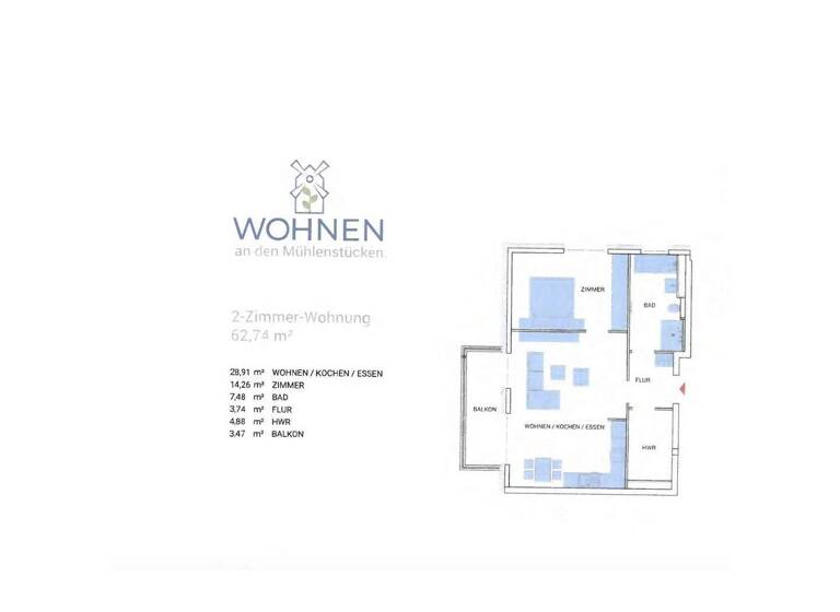 Wohnung zur Miete 820 € 2 Zimmer 63,1 m² 1. Geschoss frei ab 09.04.2026 Werner-Salomon-Straße 9 Nauen 14641