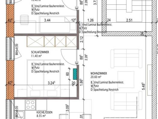 Wohnung zur Miete 820 € 3 Zimmer 65 m² Geschoss 1/3 frei ab 01.02.2026 Hainstadt Buchen (Odenwald) 74722