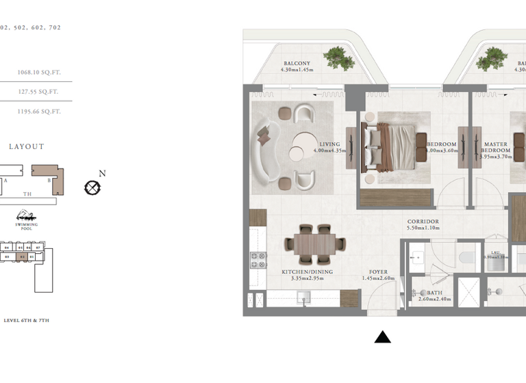 Wohnung zum Kauf 793.763 € 3 Zimmer 111,1 m² Dubai
