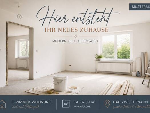 Wohnung zur Miete 880 € 3 Zimmer 88 m² Bad Zwischenahn I Bad Zwischenahn 26160