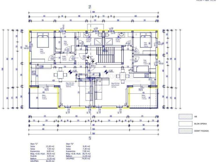 Wohnung zum Kauf 260.000 € 3 Zimmer 74 m² 2. Geschoss Hvar