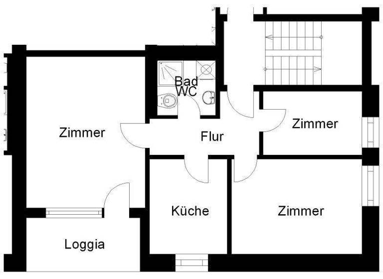 Wohnung zur Miete 643 € 3 Zimmer 64,6 m² frei ab 18.04.2026 Ickerweg 143B Dodesheide Osnabrück 49088