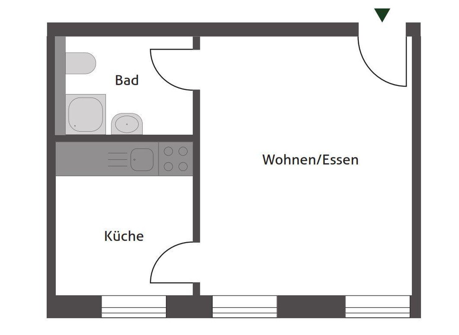 Wohnung zum Kauf provisionsfrei 42.500 € 1 Zimmer 36 m²<br/>Wohnfläche 1.<br/>Geschoss Gablenz 241 Chemnitz 09126