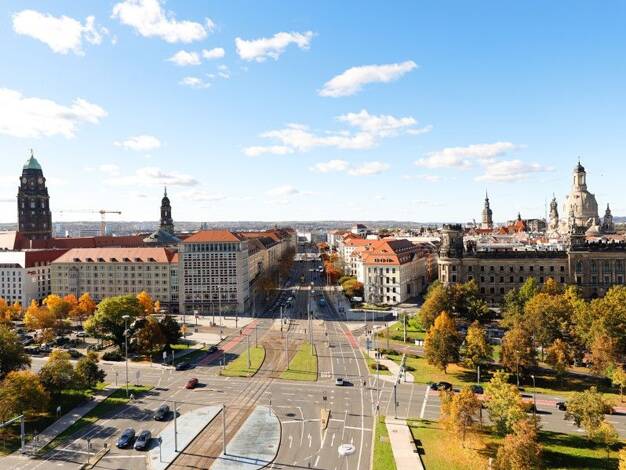 Wohnung zur Miete - Erstbezug 1.126 € 3 Zimmer 72,4 m² 13. Geschoss frei ab 01.01.2026 Grunaer Straße 5 Pirnaische Vorstadt Dresden-Pirnaische Vorstadt 01069