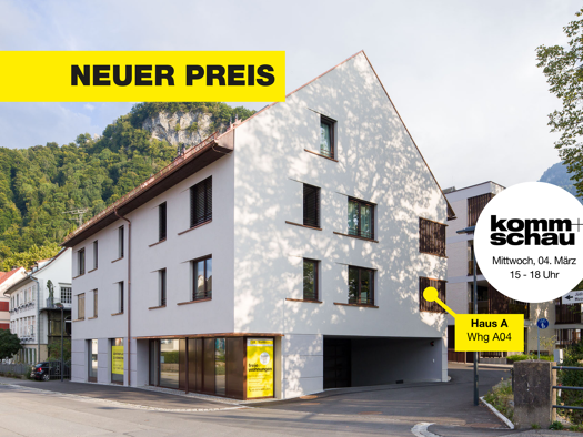 Terrassenwohnung zum Kauf - Erstbezug 544.000 € 3 Zimmer 78,3 m² 1. Geschoss Am Emsbach 3 Hohenems 6845