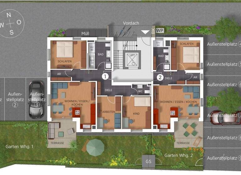 Wohnung zum Kauf provisionsfrei 570.800 € 4 Zimmer 95,9 m² frei ab 31.03.2027 Friedenstraße 40 Neumarkt Neumarkt in der Oberpfalz 92318