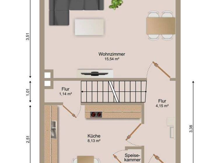 Reihenmittelhaus zum Kauf 159.000 € 2 Zimmer 65 m² 383 m² Grundstück Sahlenburg Cuxhaven / Sahlenburg 27476
