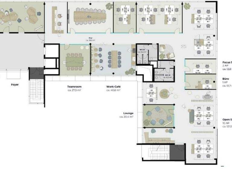 Bürofläche zur Miete provisionsfrei 20,50 € 701 m² Bürofläche Thalk.Obersendl.-Forsten-Fürstenr.-Solln München 81379