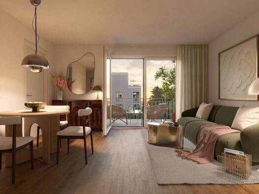 Wohnung zum Kauf - Neubau provisionsfrei 376.000 € 2 Zimmer 46,4 m² EG frei ab sofort Am Schäferanger 2-12 Oberschleißheim 85764