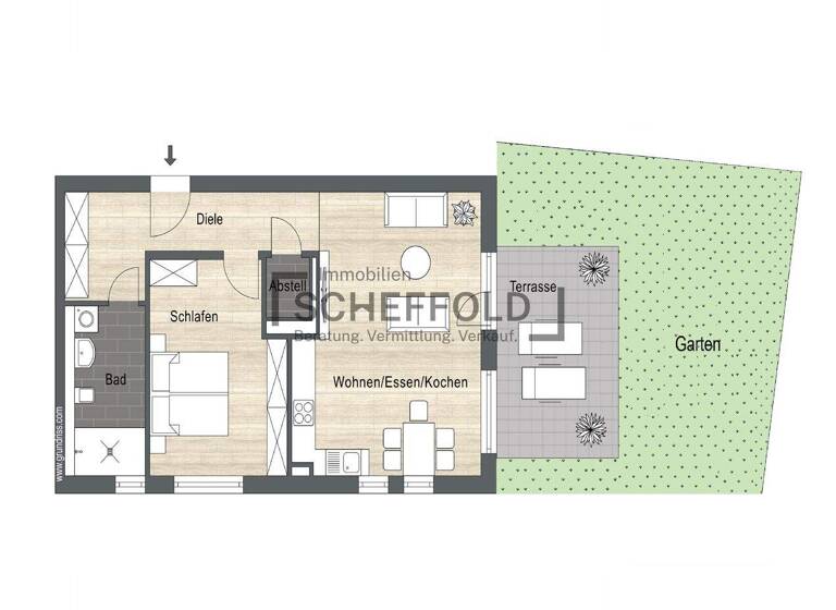 Wohnung zum Kauf - Erstbezug provisionsfrei 334.900 € 2,5 Zimmer 64,8 m² EG Albert-Magg-Straße 16 Laupheim 88471