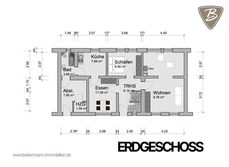 Reihenmittelhaus zum Kauf 159.000 € 12 Zimmer 152,4 m² 124 m² Grundstück Alfhausen 49594