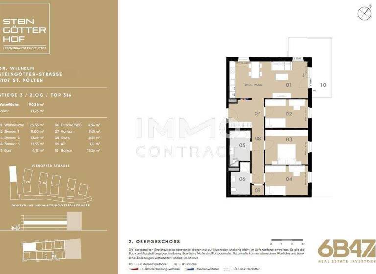 Wohnung zum Kauf - Erstbezug provisionsfrei 332.800 € 4 Zimmer 90,4 m² Teufelhof St. Pölten 3100