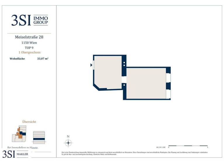 Studio zum Kauf 73.000 € 1 Zimmer 33,1 m² 1. Geschoss Meiselstraße 28 Wien 1150