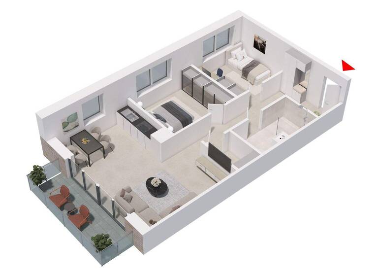 Wohnung zum Kauf - Erstbezug 403.845 € 3 Zimmer 70,9 m² 1. Geschoss Hülsebrockstraße 17 Hiltrup Münster 48165