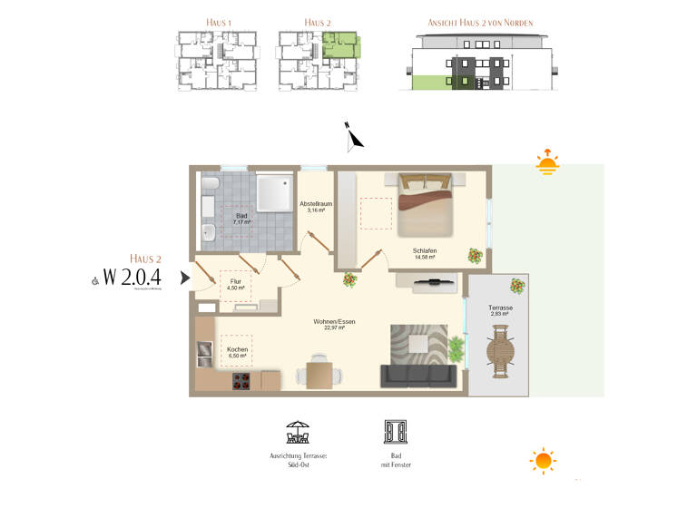 Wohnung zum Kauf provisionsfrei 339.500 € 2 Zimmer 61,7 m² EG Zellerberg Rieden 87668
