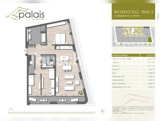 Wohnung zur Miete Tauschwohnung 1.955 € 4 Zimmer 116 m² Sachsenhausen Süd 60594