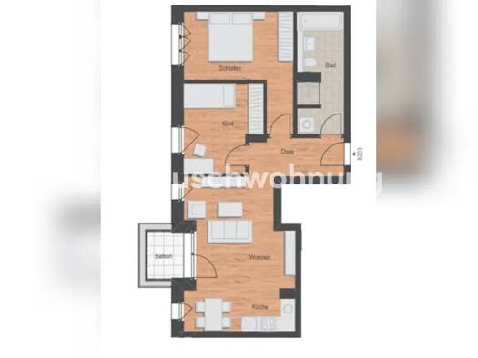 Wohnung zur Miete Tauschwohnung 862 € 2,5 Zimmer 66 m² 1. Geschoss Teltower Vorstadt Potsdam 14473