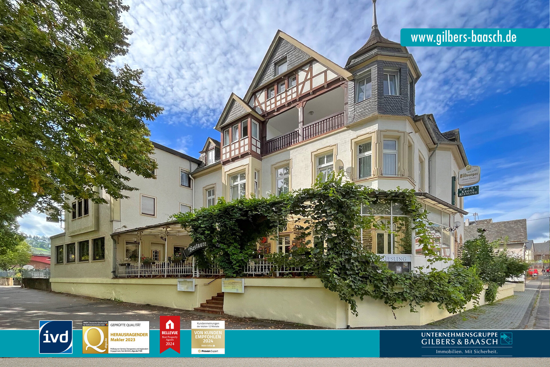 Hotel zum Kauf 1.295.000 € 23 Zimmer 860 m²<br/>Grundstück Trittenheim 54349