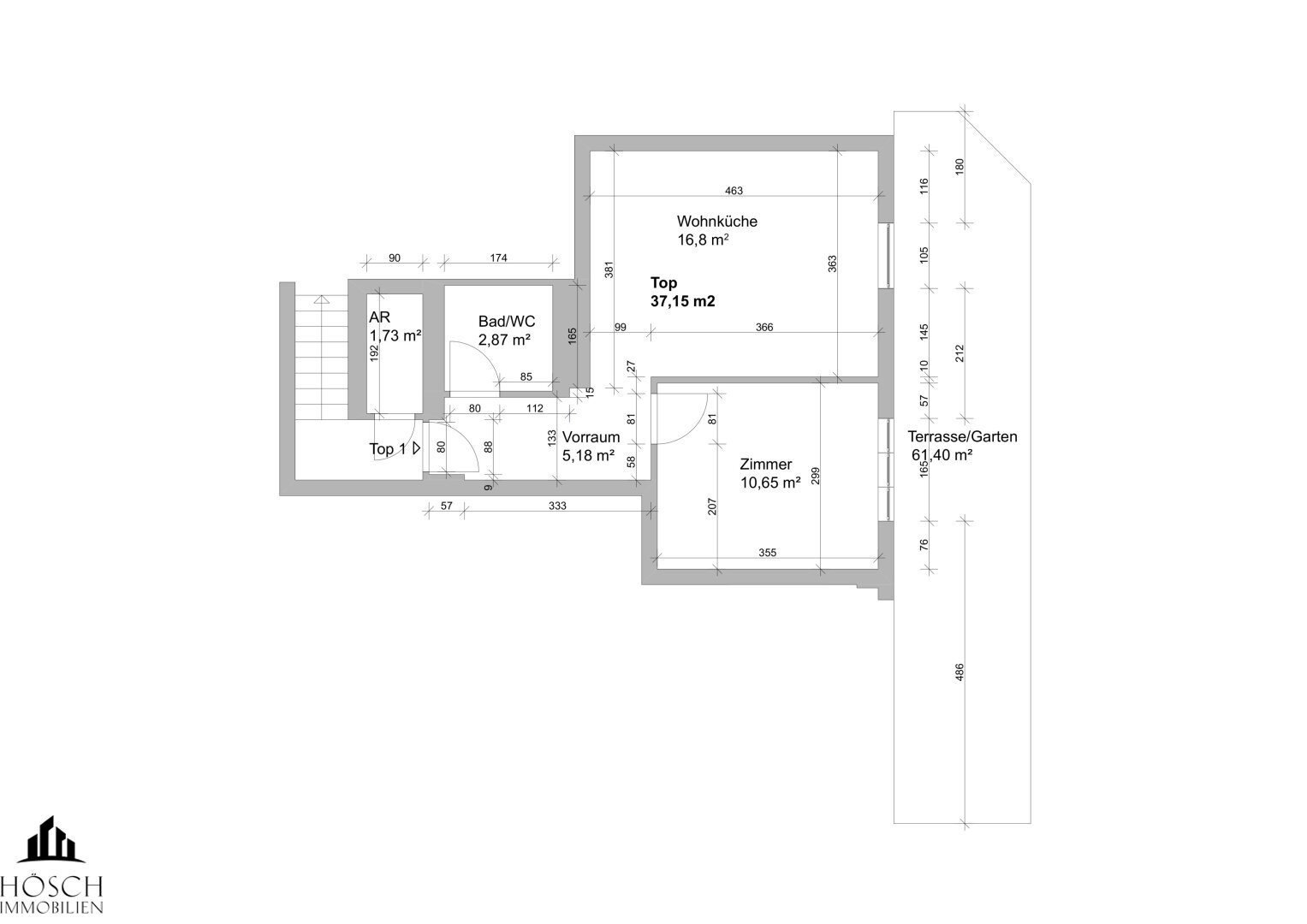 Terrassenwohnung zum Kauf 299.000 € 2 Zimmer EG<br/>Geschoss Wien 1190