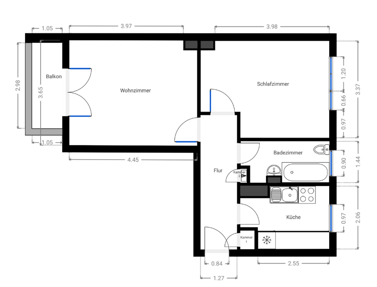 Immobilie zum Kauf als Kapitalanlage geeignet 195.000 € 2 Zimmer 47 m²<br/>Fläche Friedrichshain Berlin 10249