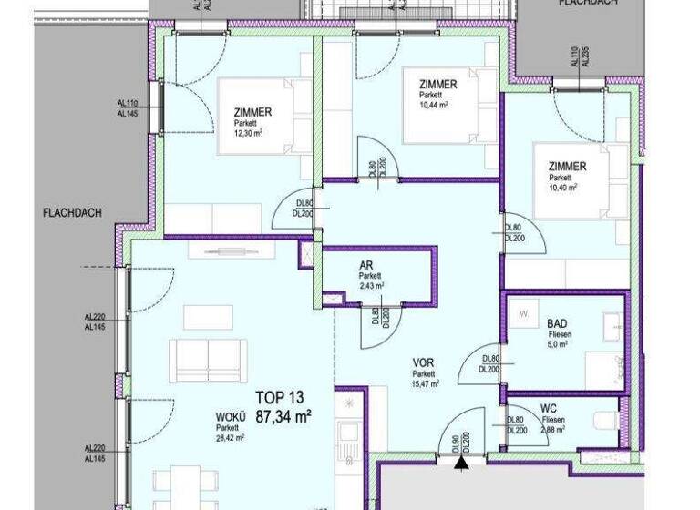 Wohnung zum Kauf - Erstbezug 449.000 € 4 Zimmer 87,3 m² 2. Geschoss Kirchenplatz Groß-Enzersdorf 2301