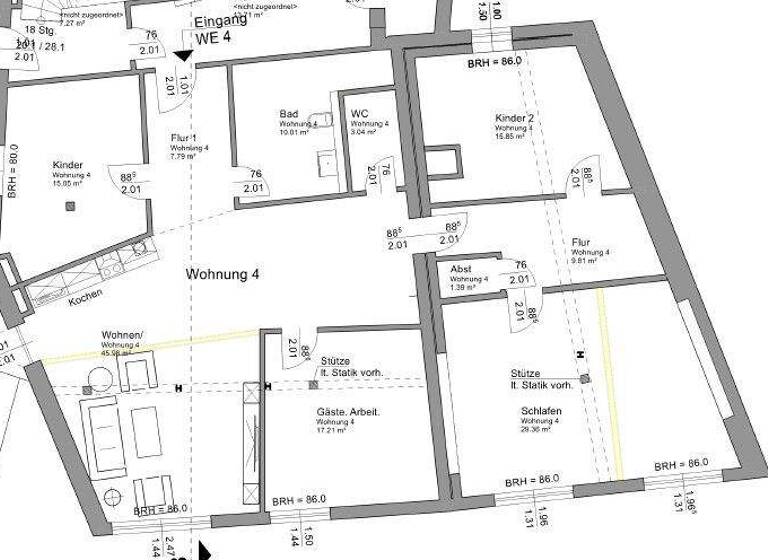 Wohnung zur Miete 1.400 € 6 Zimmer 155 m² Steeden Runkel / Steeden 65594