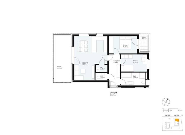 Wohnung zum Kauf - Erstbezug provisionsfrei 476.807 € 3 Zimmer 73 m² 2. Geschoss Walter-Goldschmidt-Gasse 10 Sankt Peter Graz 8042