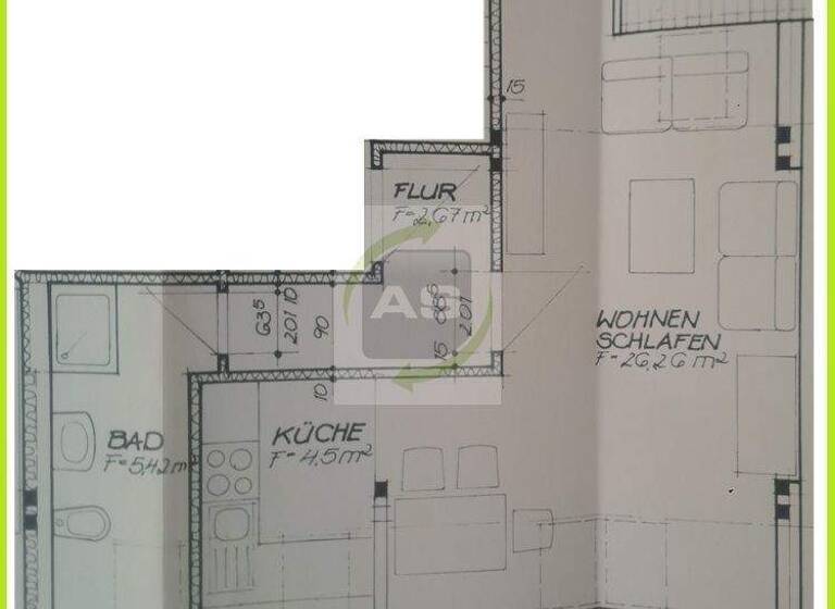 Wohnung zur Miete 265 € 1 Zimmer 39 m² 3. Geschoss Eduard-Soermus-Straße 51 Niederplanitz Zwickau 08062