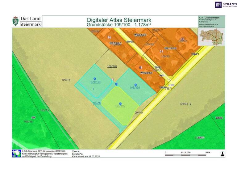 Grundstück zum Kauf 235.000 € 1.178 m² Grundstück Am Seeweg 1 Wundschuh 8142