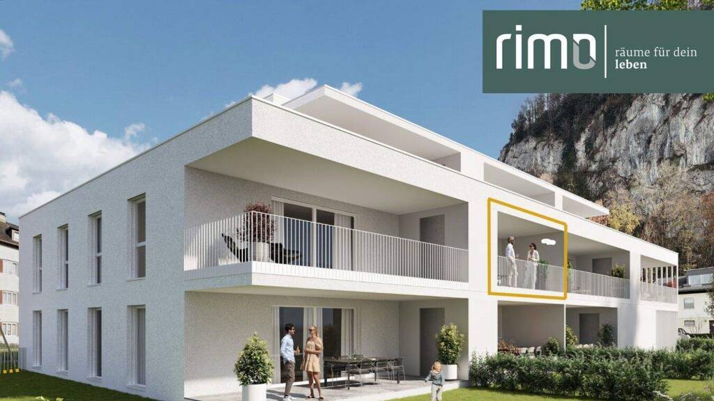 Terrassenwohnung zum Kauf - Erstbezug 380.000 € 2 Zimmer 54,5 m² 1. Geschoss Kalkofenweg 24 B+C Götzis 6840