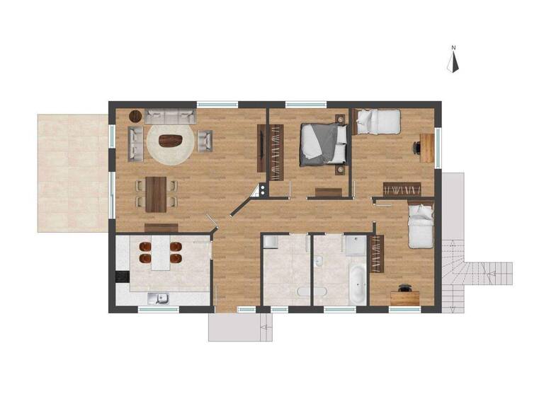 Terrassenwohnung zum Kauf provisionsfrei 599.000 € 4 Zimmer 108 m² EG Schildow 16552