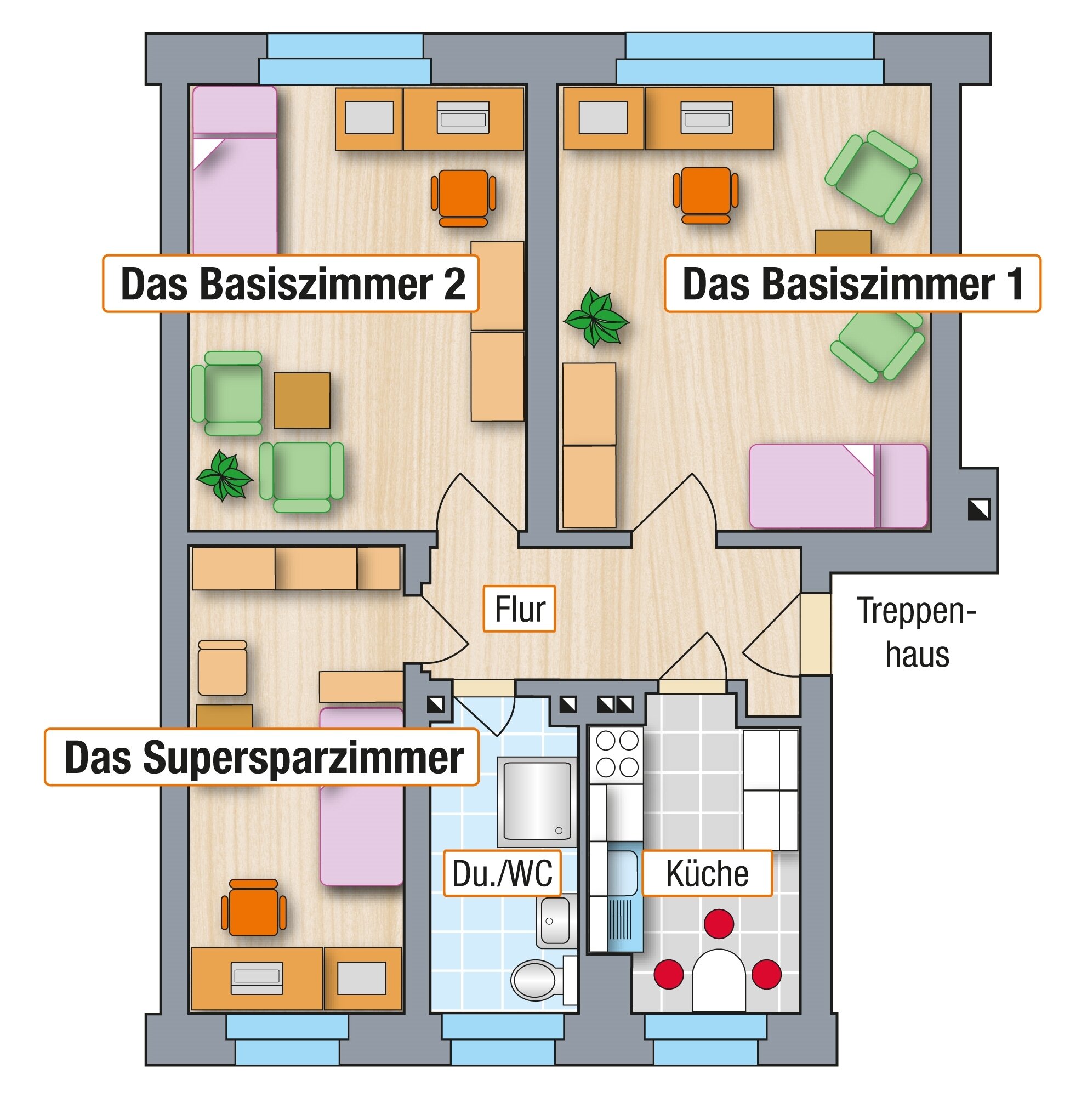 Wohnung zur Miete 139 € 1 Zimmer 15 m²<br/>Wohnfläche 2.<br/>Geschoss Senefelderstr. 43 Bernsdorf 423 Chemnitz 09126