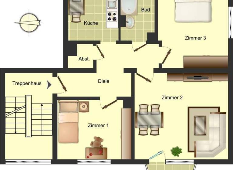 Wohnung zur Miete 479 € 3,5 Zimmer 64 m² EG frei ab 24.05.2026 Feldstraße 22 Rünthe Bergkamen 59192
