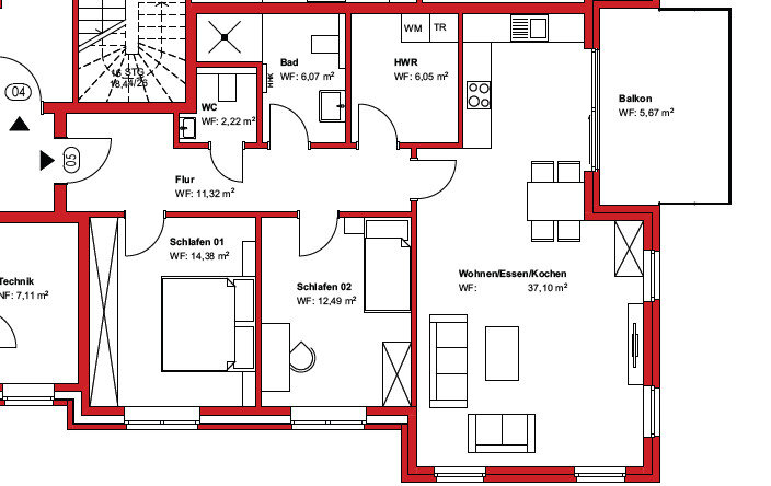 Wohnung zur Miete 950 € 3 Zimmer 95,3 m²<br/>Wohnfläche ab sofort<br/>Verfügbarkeit Esterfeld Meppen 49716