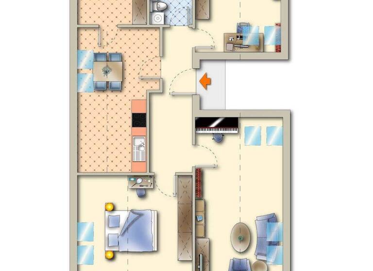 Wohnung zur Miete 440 € 3 Zimmer 75,7 m² 3. Geschoss frei ab 15.03.2026 Feldstraße 72 Stadtilm 99326